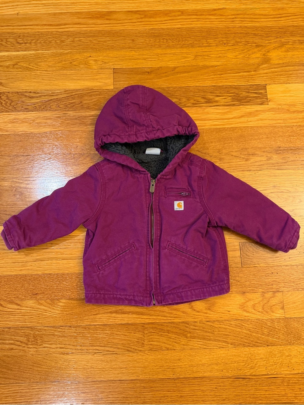 Carhartt Girls' Sherpa Lined Sierra Jacket in Plum Caspia - Size 18 Months
